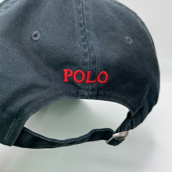 Polo by Ralph Lauren Black Hat with Red Logo - Picture 9 of 10